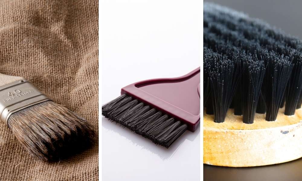 A Bristle Brush To Clean Fabric Sofa Without Water