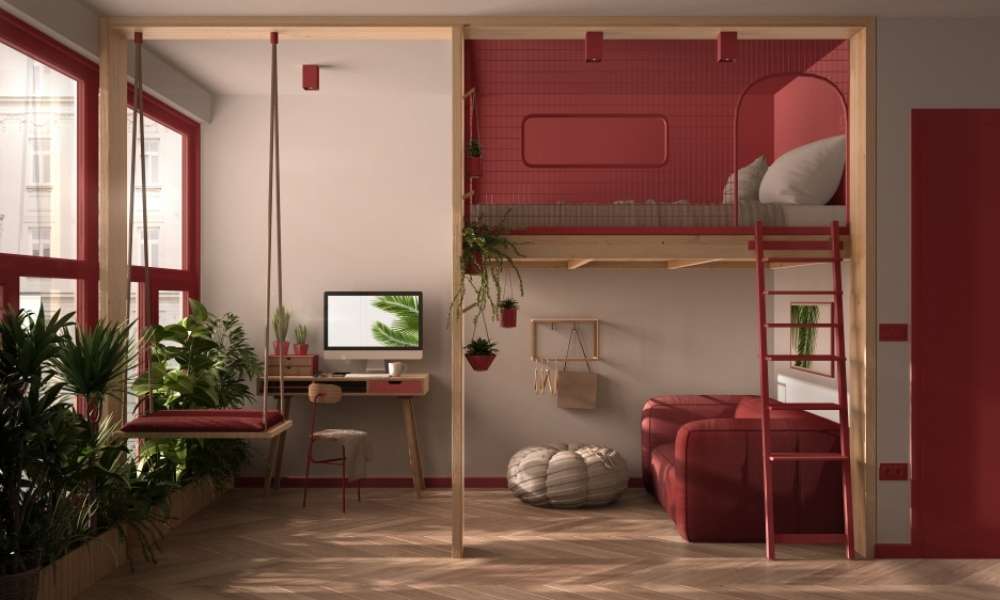 A Loft Bed To Turn A Living Room Into A Bedroom
