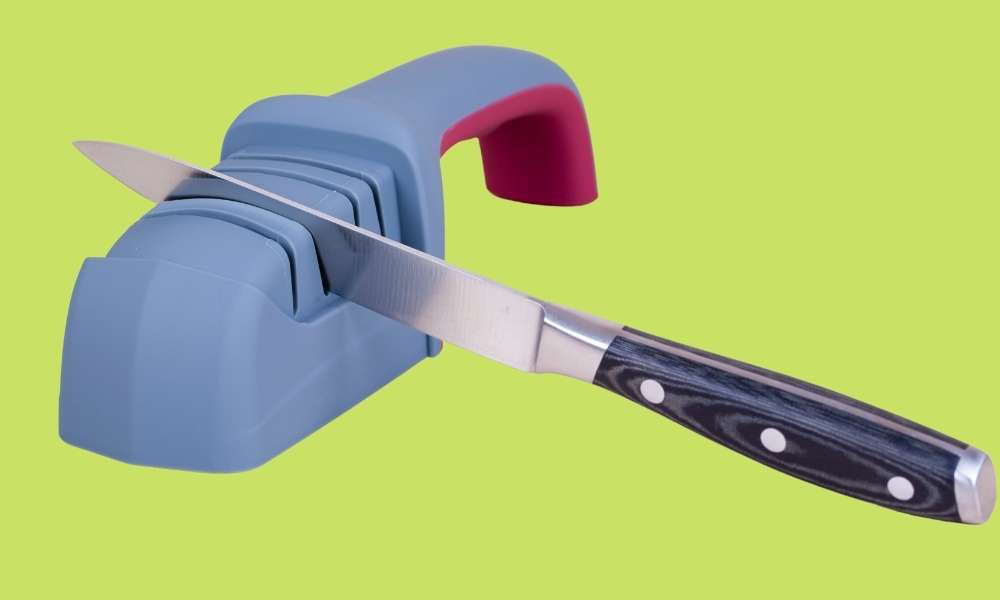 Place The Electric Knife Sharpener On A Flat Surface