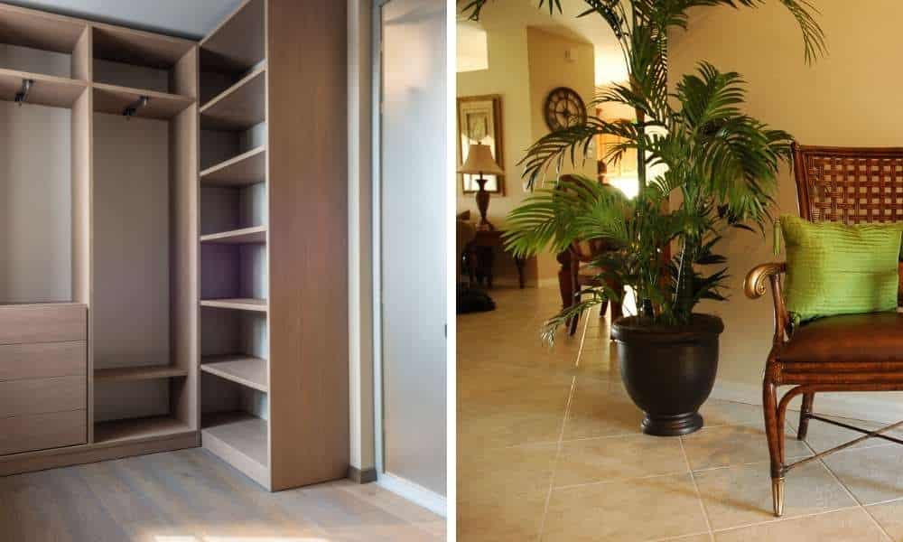 Storage To Create A Foyer In An Open Living Room 