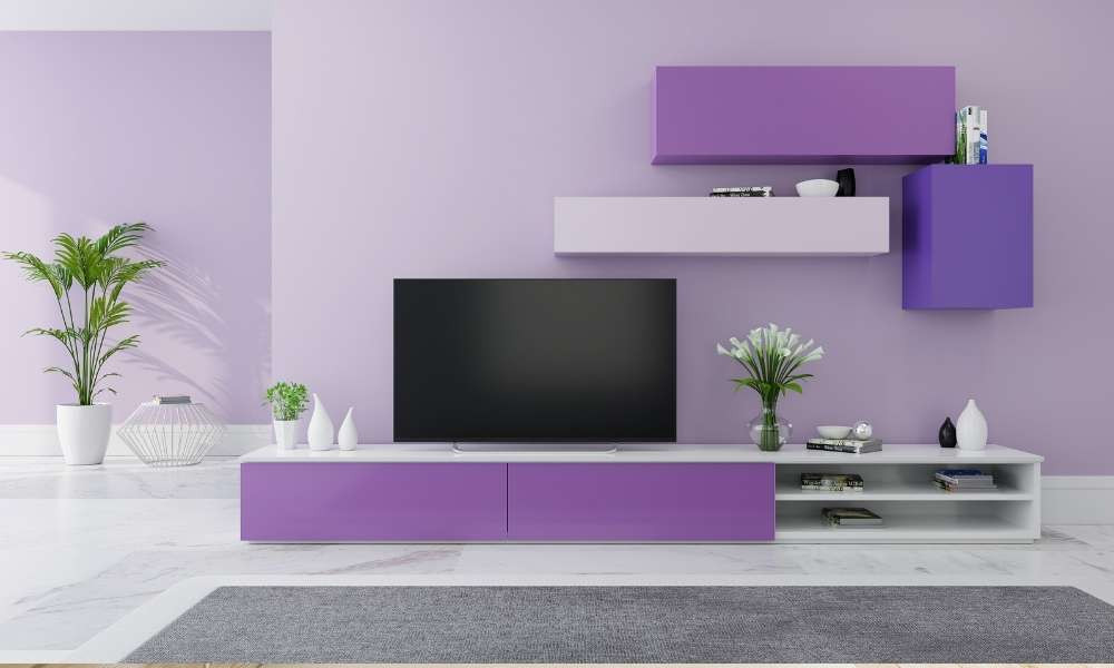Purple  TV Stand