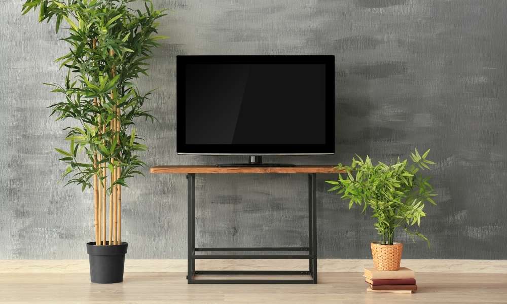 Rolling TV Stand in living room