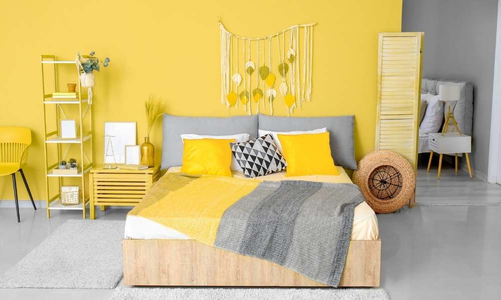 Yellow And Gray Ideas Bed 