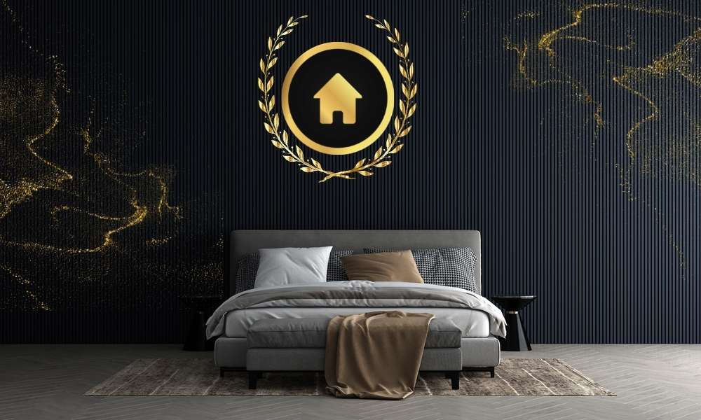 What is A Gold And Blue Bedroom ?