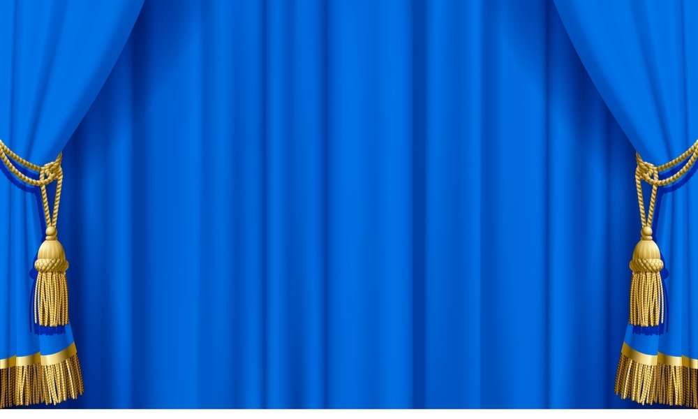 Gold And Blue Curtain