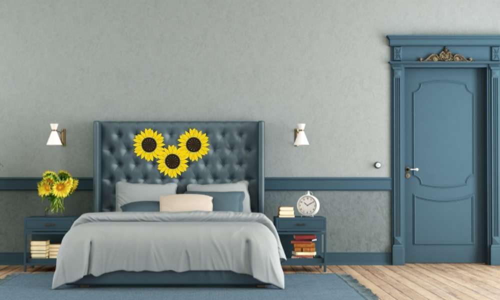 Use Sunflower To Your Headboard