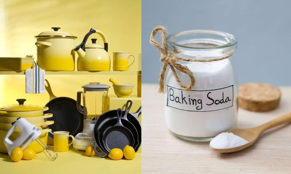 Baking Soda To Clean Discolored Enamel Cookware Outside