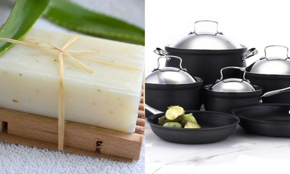  Rub Soap To Clean Discolored Enamel Cookware Outside