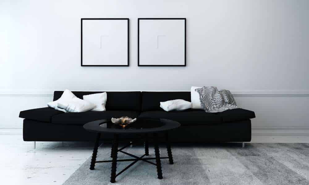 Black Living Room  Furniture Decoration