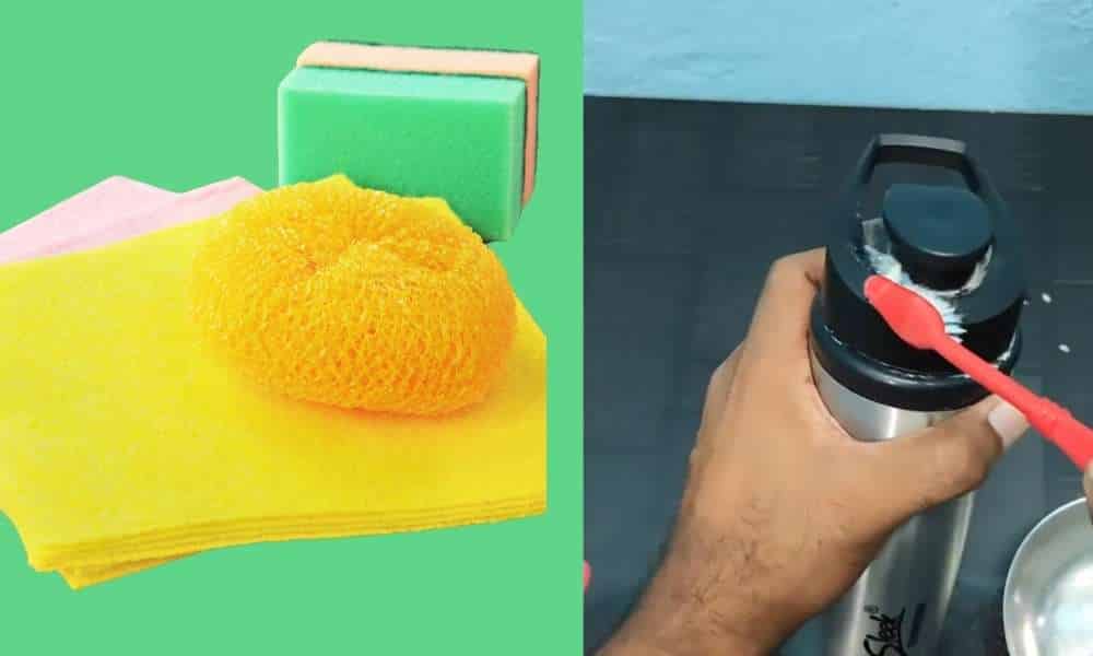 Remove Any Residue With A Brush Or A Scrubber
