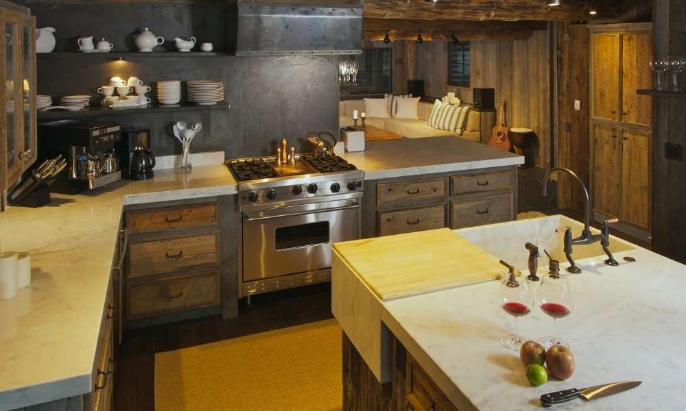 Wood rustic Kitchen Backsplash