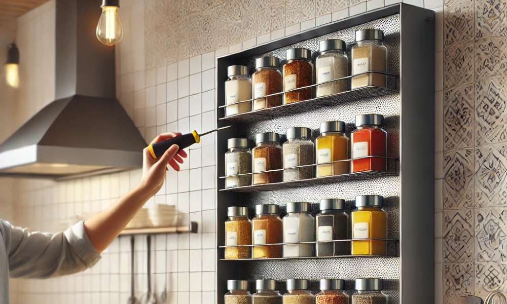 How To Hang A Spice Rack On A Wall